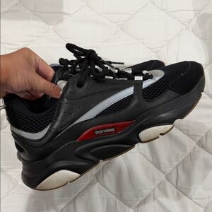 Dior Black B22 and Red Men's Sneakers